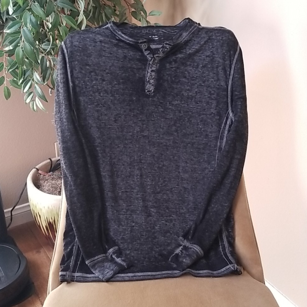 Mens long sleeve lightweight  henley